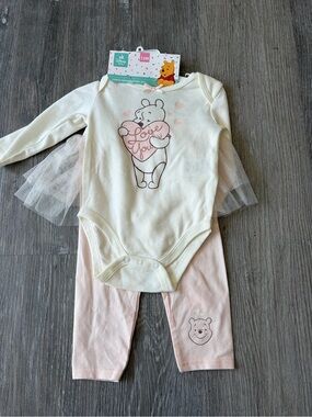 NWT Disney Pooh Baby Girls Matching Set